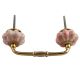 Baby Pink Ceramic Bridge Wardrobe Handle (Set Of One piece)